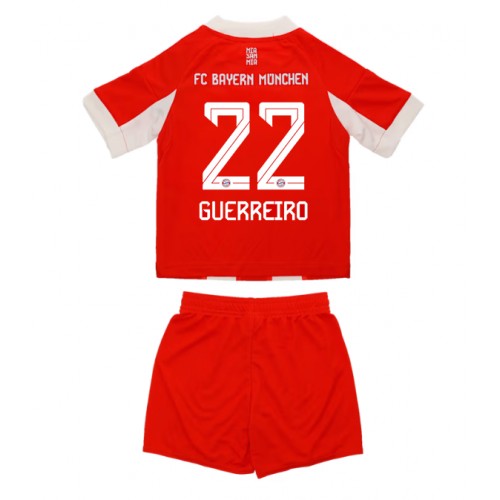Maglie da calcio Bayern Munich Raphael Guerreiro #22 Prima Maglia Bambino 2025-26 Manica Corta (+ Pantaloni corti)